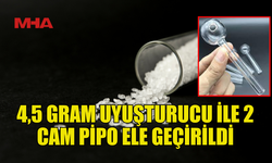 LEFKOŞA'DA 4,5 GRAM YASAKLI MADDE İLE 2 CAM PİPO ELE GEÇİRİLDİ
