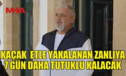 GÜMRÜKSÜZ ETLE YAKALANAN ZANLIYA 7 GÜN DAHA TUTUKLULUK!