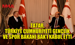 CUMHURBAŞKANI TATAR, TÜRKİYE CUMHURİYETİ GENÇLİK VE SPOR BAKANI BAK’I KABUL ETTİ