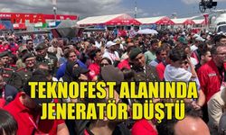 TEKNOFEST'TE RÜZGARIN ETKİSİYLE PORTATİF JENERETÖR DÜŞTÜ 2 KİŞİ YARALANDI