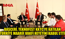 TC LEFKOŞA BÜYÜKELÇİSİ BAŞÇERİ, TEKNOFEST KKTC'YE KATILAN TÜRKİYE MAARİF VAKFI HEYETİNİ KABUL ETTİ