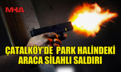 ÇATALKÖY’DE BİR EVİN BAHÇESİNDE PARK HALİNDE BULUNAN ARACA ATEŞ EDİLDİ
