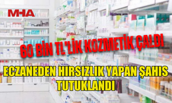 ECZANEDEN 60 BİN TL’LİK ÜRÜN ÇALDI, TUTUKLANDI