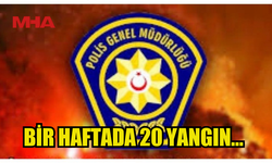 BİR HAFTADA 20 YANGIN… MADDİ HASAR 2 MİLYON TL’NİN ÜZERİNDE