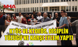 İKİ ÖĞRETMEN SENDİKASI DİSİPLİN TÜZÜĞÜ’NE KARŞI BAŞBAKANLIK ÖNÜNDE BASIN AÇIKLAMASI YAPTI