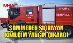 DİPKARPAZ’DA ŞÖMİNE YANGINI: MADDİ ZARAR BÜYÜK