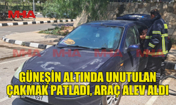 YDÜ’DE PARK HALİNDEKİ ARAÇTA YANGIN ÇIKTI