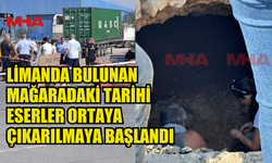 GAZİMAĞUSA LİMANI’NDAKİ TARİHİ ESERLER 3 GÜN SONRA ÇIKARILMAYA BAŞLANDI