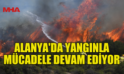 ALANYA'DA ALEVLERLE MÜCADELE SÜRÜYOR