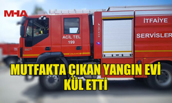 MUTFAKTA BAŞLAYAN YANGIN EVİ SARDI