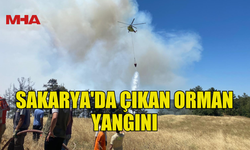 SAKARYA'DA ÇIKAN ORMAN YANGININA MÜDAHALE SÜRÜYOR