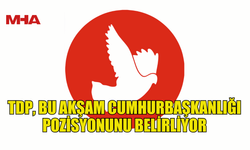 TDP PARTİ MECLİSİ BU AKŞAM TOPLANARAK CUMHURBAŞKANLIĞI SEÇİMLERİNE YÖNELİK POZİSYON BELİRLEYECEK