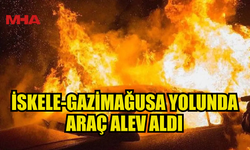 SAYILI MARKET ÖNÜNDE ARAÇTA YANGIN ÇIKTI