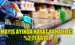 MAYIS AYI HAYAT PAHALILIĞI YÜZDE 2,71 OLARAK AÇIKLANDI