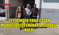 İŞYERİNDEN PARA ÇALAN ŞAHIS TEMİNATA BAĞLANDI