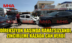 DİREKSİYON BAŞINDA RAHATSIZLANDI, ZİNCİRLEME KAZADA CAN VERDİ