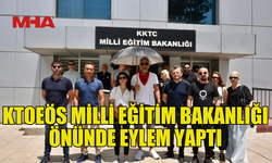 KTOEÖS MİLLİ EĞİTİM BAKANLIĞI ÖNÜNDE EYLEM GERÇEKLEŞTİRDİ