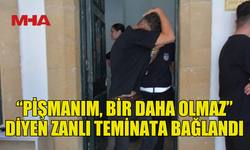 “PİŞMANIM, BİR DAHA OLMAZ” DİYEN ZANLI TEMİNATLA SERBEST KALDI