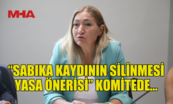 “SABIKA KAYDININ SİLİNMESİ YASA ÖNERİSİ” KOMİTEDE...