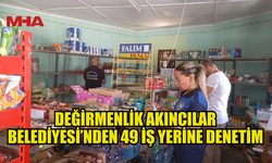 DEĞİRMENLİK AKINCILAR BELEDİYESİ’NDEN HİJYEN DENETİMİ: 49 İŞ YERİ DENETLENDİ, 2 İŞLETMEYE CEZA