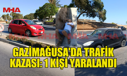 GAZİMAĞUSA'DA TRAFİK KAZASI: 1 KİŞİ YARALANDI