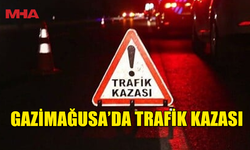 GAZİMAĞUSA'DA DİREKSİYON HAKİMİYETİNİ KAYBEDEN SÜRÜCÜ DUVARA ÇARPTI