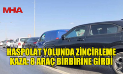 LEFKOŞA'DA KAZA: 8 ARAÇ BİRBİRİNE GİRDİ