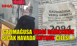 VATANDAŞLAR SAATLERDİR SICAĞIN ALTINDA SIRA BEKLİYOR