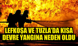 LEFKOŞA VE TUZLA’DA KISA DEVRE YANGINA NEDEN OLDU; OTOBÜS VE BUĞDAY ALANI ZARAR GÖRDÜ