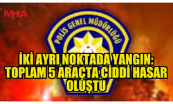 GAZİMAĞUSA VE ALSANCAK’TA ÇIKAN YANGINLARDA 5 ARABA ZARAR GÖRDÜ