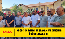 KOOP-SEN EYLEMİ BAŞBAKAN YARDIMCILIĞI ÖNÜNDE DEVAM ETTİ