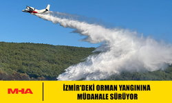 İZMİR'DEKİ ORMAN YANGININA MÜDAHALE SÜRÜYOR