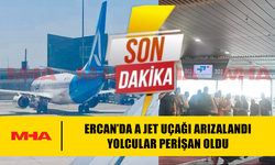 ERCAN'DA A JET UÇAĞI ARIZALANDI YOLCULAR PERİŞAN OLDU