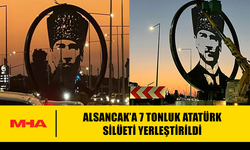ALSANCAK’A 7 TONLUK ATATÜRK SİLÜETİ YERLEŞTİRİLDİ