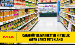 ÇATALKÖY'DE MARKETTEN HIRSIZLIK YAPAN ŞAHIS TUTUKLANDI