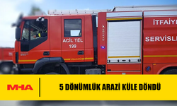 MORMENEKŞE'DE 5 DÖNÜMLÜK ARAZİ KÜLE DÖNDÜ