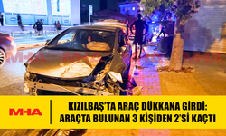 KIZILBAŞ’TA ARAÇ KAPALI DÜKKANA GİRDİ
