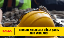 GİRNE’DE 7 METREDEN DÜŞEN ŞAHIS AĞIR YARALANDI