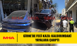 GİRNE’DE FECİ KAZA: KALDIRIMDAKİ YAYALARA ÇARPTI