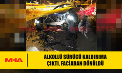 ALKOLLÜ SÜRÜCÜ ÇEMBERDE DİREKSİYON HAKİMİYETİNİ KAYBETTİ