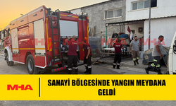 SANAYİ BÖLGESİNDE YANGIN MEYDANA GELDİ
