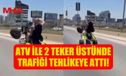 ATV SÜRÜCÜSÜ TRAFİKTE KURAL TANIMADI