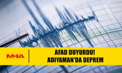 ADIYAMAN'DA 3.8 BÜYÜKLÜĞÜNDE DEPREM MEYDANA GELDİ