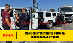 GİRNE-ESENTEPE TATLISU YOLUNDA TRAFİK KAZASI MEYDANA GELDİ