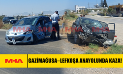 GAZİMAĞUSA–LEFKOŞA ANAYOLUNDA KAZA!