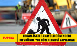 ERCAN-İSKELE ANAYOLU GÖNENDERE MEVKİİNDE YOL DÜZENLEMESİ YAPILACAK