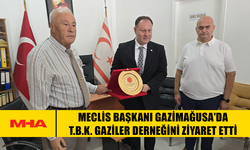 MECLİS BAŞKANI GAZİMAĞUSA'DA T.B.K. GAZİLER DERNEĞİNİ ZİYARET ETTİ