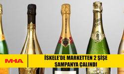 İSKELE’DE MARKETTEN 2 ŞİŞE ŞAMPANYA ÇALINDI
