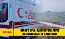 GİRNE’DE PLAJDA RAHATSIZLANAN KADIN HASTANEYE KALDIRILDI
