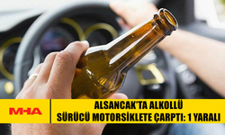 ALSANCAK’TA ALKOLLÜ SÜRÜCÜ MOTORSİKLETE ÇARPTI: 1 YARALI